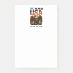 USA 250 Jahre – Patriotischer Weißkopfseeadler 4. Post-it Klebezettel