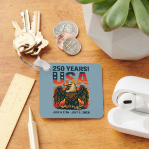 USA 250 Jahre – Patriotischer Weißkopfseeadler 4.  Schlüsselanhänger