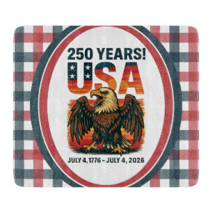 USA 250 Jahre – Patriotischer Weißkopfseeadler 4.  Schneidebrett