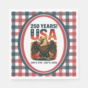 USA 250 Jahre – Patriotischer Weißkopfseeadler 4. Serviette