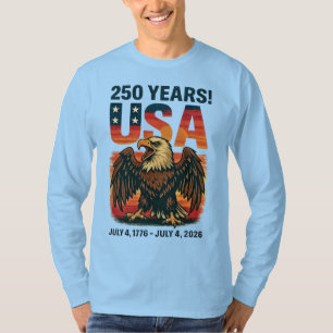 USA 250 Jahre – Patriotischer Weißkopfseeadler 4.  T-Shirt