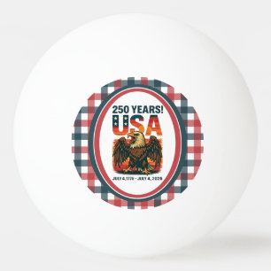 USA 250 Jahre – Patriotischer Weißkopfseeadler 4.  Tischtennisball