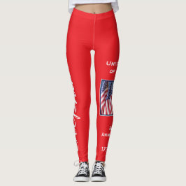 USA 250 Jahre personalisierter Name Yoga Leggings