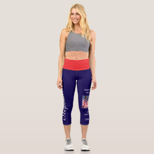 USA 250 Jahre personalisierter Yoga Capri Leggings