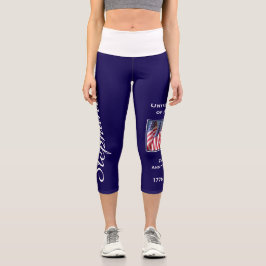 USA 250 Jahre personalisierter Yoga Capri Leggings