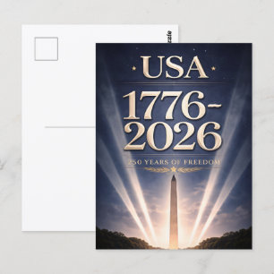 USA 250 Jahre Unabhängigkeitstag Washington DC Postkarte