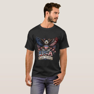USA 250 Jahre Weißkopfseeadler Unabhängigkeitstag  T-Shirt