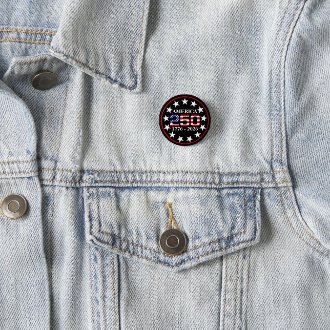 USA 250. Jahrestag 1776-2026 Amerikanische Flagge Button (Beispiel)
