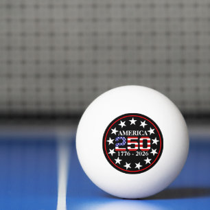 USA 250. Jahrestag 1776-2026 Amerikanische Flagge Tischtennisball