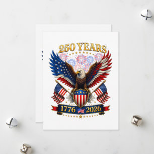 USA 250. Jahrestag 1776-2026 Feiertagskarte