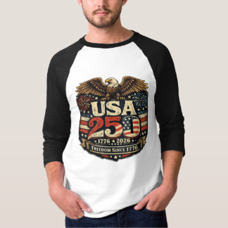 USA 250. Jahrestag 1776-2026 Herren Patriotisch T-Shirt