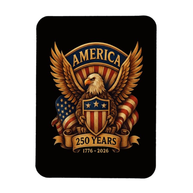 USA 250. Jahrestag 1776-2026 Magnet (Vertikal)