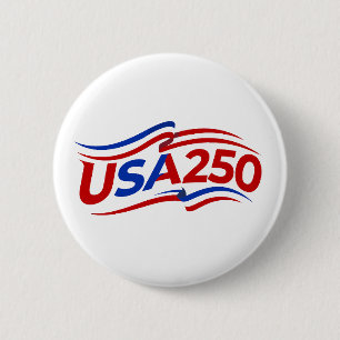 USA 250. Jahrestag 1776-2026 Patriotisch Amerikani Button