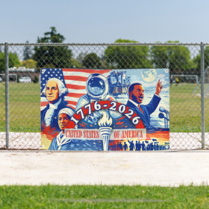 USA 250. Jahrestag 1776-2026 Patriotische Geschich Banner