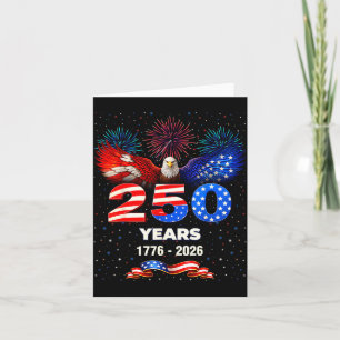 USA 250. Jahrestag 1776 2026 Patriotischer Adler Karte