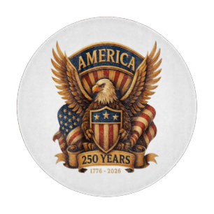 USA 250. Jahrestag 1776-2026 Schneidebrett