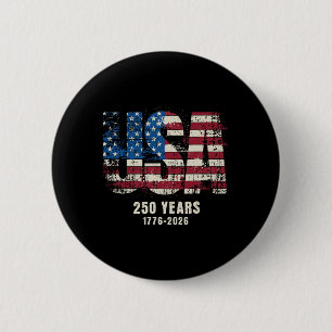 USA 250. Jahrestag 250 Jahre 1776-2026 Patriotisch Button