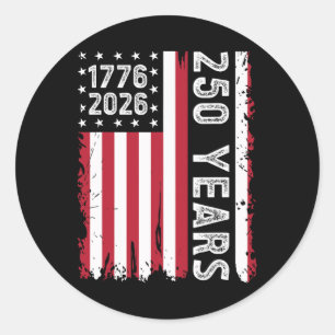 USA 250. Jahrestag 4. Juli Unabhängigkeit Ame Runder Aufkleber