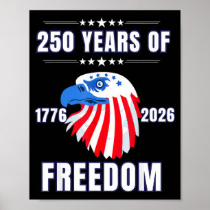 Usa 250 Jahrestag Adler 1776 Bis 2026 Patriotisch Poster
