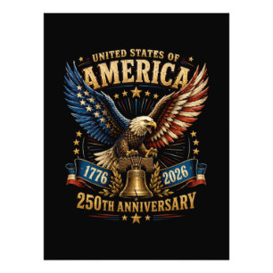 USA 250. Jahrestag Adler Fotodruck
