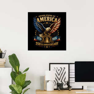USA 250. Jahrestag Adler Poster