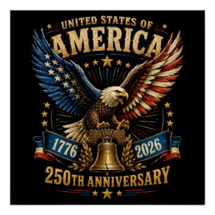 USA 250. Jahrestag Adler Poster