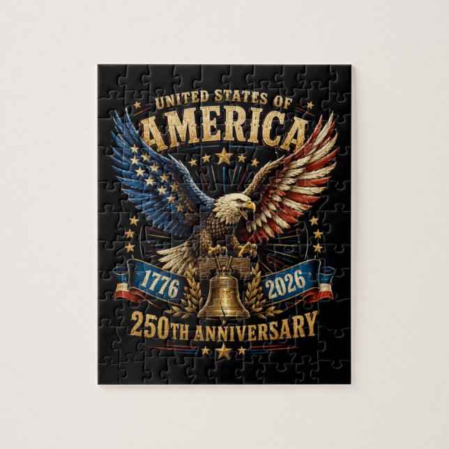 USA 250. Jahrestag Adler Puzzle (Vertikal)