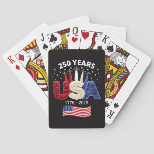 USA 250. Jahrestag Amerikanische Flagge 250 Jahre Spielkarten