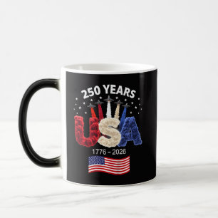 USA 250. Jahrestag Amerikanische Flagge 250 Jahre Verwandlungstasse