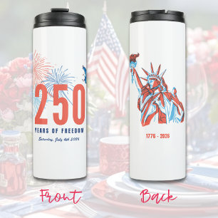 USA 250. Jahrestag Halb-250-Jahr-Feier Patriotisch Thermosbecher