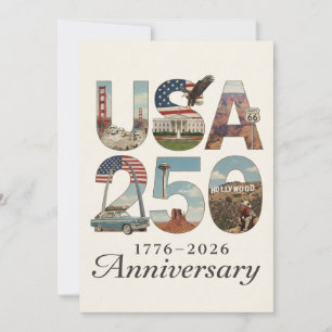 USA 250 Jahrestag Patriotische Amerikanische Gesch Feiertagskarte