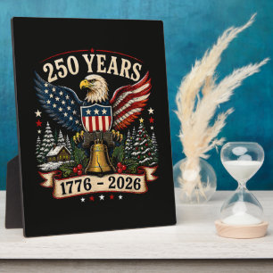 USA 250. Jahrestag Patriotisches Weihnachten Adler Fotoplatte