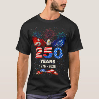 USA 250. Jubiläum 1776 2026 Patriotischer Adler T-Shirt