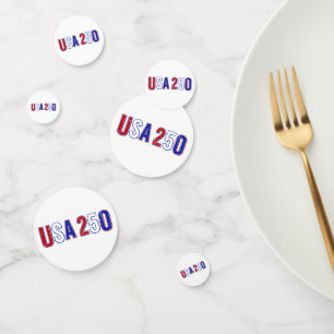USA 250. Jubiläum 1776-2026 Patriotisches Amerikan Konfetti