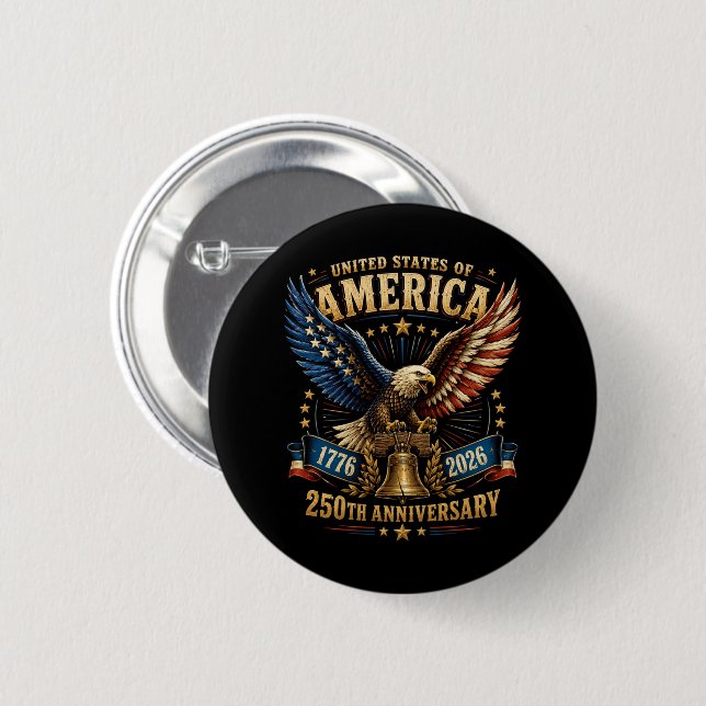 USA 250. Jubiläum Adler Button (Vorne & Hinten)