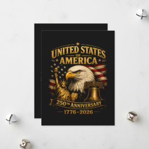 USA 250. Jubiläum Adler Feiertagskarte