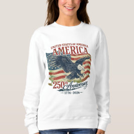 USA 250. Jubiläum Adler Flagge Amerika Sweatshirt