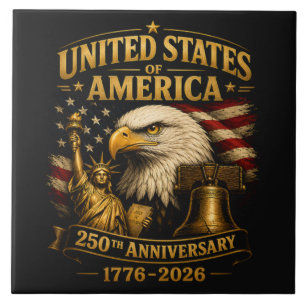 USA 250. Jubiläum Adler Fliese