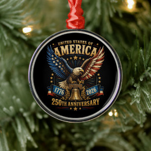 USA 250. Jubiläum Adler Ornament Aus Metall