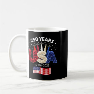 USA 250. Jubiläum Amerikanische Flagge 250 Jahre 4 Kaffeetasse