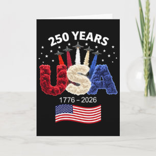 USA 250. Jubiläum Amerikanische Flagge 250 Jahre 4 Karte