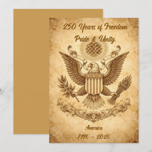 USA 250. Jubiläum Amerikanische Flaggen Patriotisc Feiertagskarte