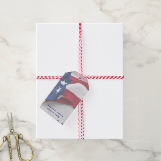 USA 250. Jubiläum  Geschenkanhänger (Mit Garn)