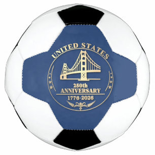 USA 250. Jubiläum Golden Gate Gold Design  Fußball