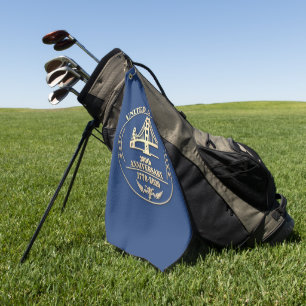 USA 250. Jubiläum Golden Gate Gold Design  Golfhandtuch