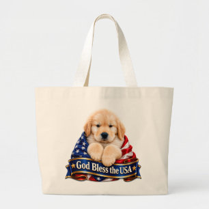 USA 250. Jubiläum Golden Retriever Große Tasche