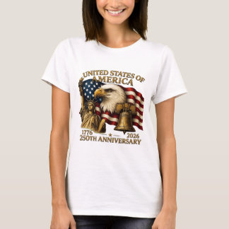 USA 250. Jubiläum Liberty Eagle Bell T-Shirt
