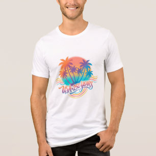 USA 250. Jubiläum Palm Bäume Tri-Blend Shirt