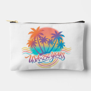 USA 250. Jubiläum Palm Bäume Zubehörtasche