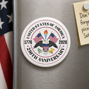 USA 250. Jubiläum Patriotenadler-Emblem Magnet